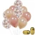 Import 12inch 18inch 36inch transparent rose gold latex balloon fill with mixed gold rose gold color confetti balloons from China