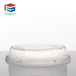 14 inch Food Plate Covers Clear Microwave Food Cover with Hole Polycarbonate Plastic Oval Cover