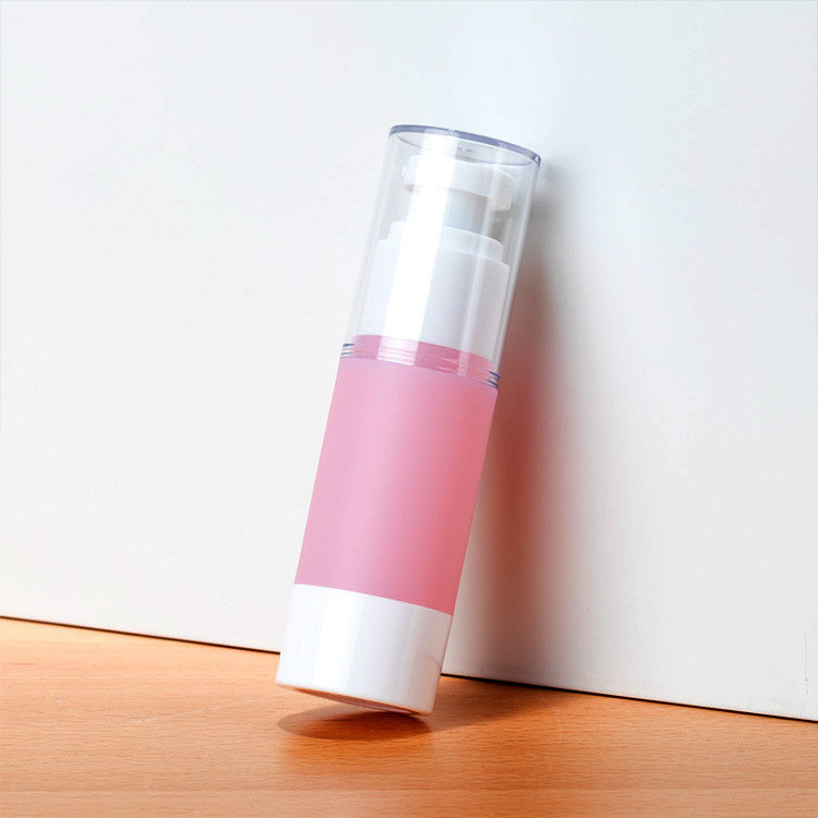 15ml 30ml 50ml 100ml Matte Pink Pet Plastic Vacuum Pump Bottle