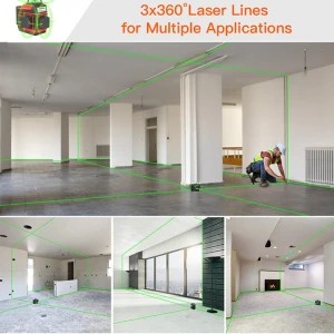 16 lines 4D green beam floor self leveling multi machine level tool laser level
