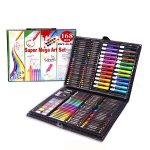 168 PCS/Set Rollerball Pen Colorful Pencil Wax Crayon and Oil Painting Brush Children Drawing Tool
