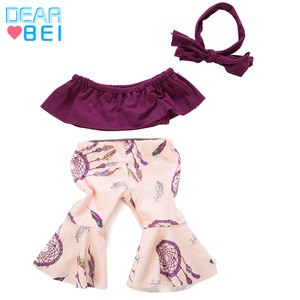18 Inch American Girl Doll Clothes Set Flat Shoulder Bell Pants Baby Clothes Fashion Dress Up Clothing