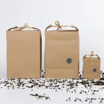 1kg Rice Package Kraft Paper Packaging Bag Brown Kraft Food Paper Bag