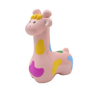 20 cm Custom Animal Toys Jumbo PU Foam Slow Rising Giraffe Squishy Toy
