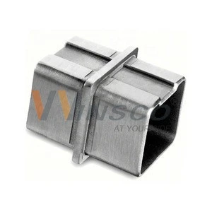 201 304 316L Grade 40MM 50MM Sanded Finish Brushed Casting Stainless Steel Corner Connector For Square Tubing Railing Fittings
