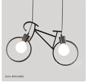 2017 bike bicycle style creative cheap indoor modern single metal ceiling lights /lamp