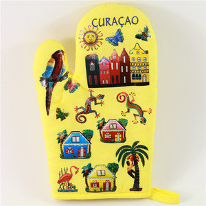 2018 Amazon new custom printed Cotton oven mitt and pot holder with factory price