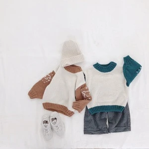2018 hot sale boutique high quality knit pullover kids sweaters
