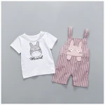 2018 New 0-4 Year Child Kids Baby Clothes Sets Organic Cottons Lovely Fashion 2 Pieces wholesale China Boys Girls Summer Styles