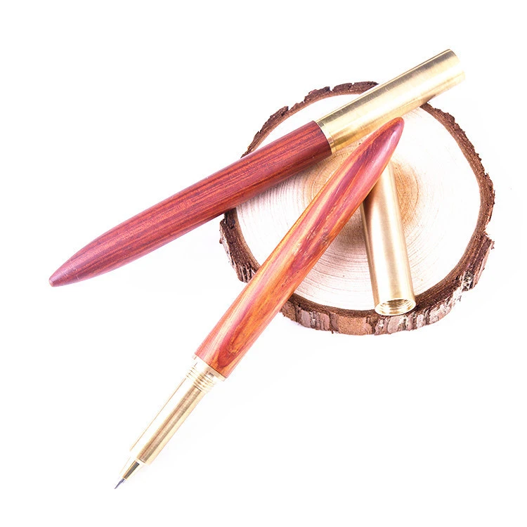 2019 Mont Blank Luxury Wooden Pen Roller ball pen With Golden Trims