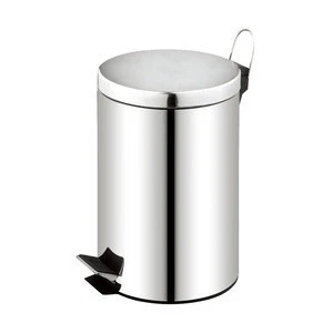2019 New Round Stainless Steel Foot Pedal Waste Bin