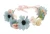 Import 2019Small daisy wreath  Whole Sales Fabric Flower Hair Accessories Holiday headband for Girls Baby Ladys Matched Pink Ribbon from China