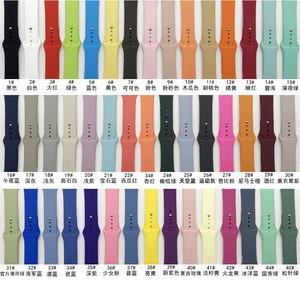 2020 Hot Sell Soft Sport Silicone Watch Straps for Apple Watch 38mm 40mm 42mm 44mm watch bands