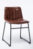 2020  Modern Dining Room Home Furniture Metal Chair KD Legs Comfortable Leather Restaurant Chair Upholstery Kitchen Chairs