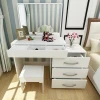 2020 new design dressing table french style solid wood white mirror dresser