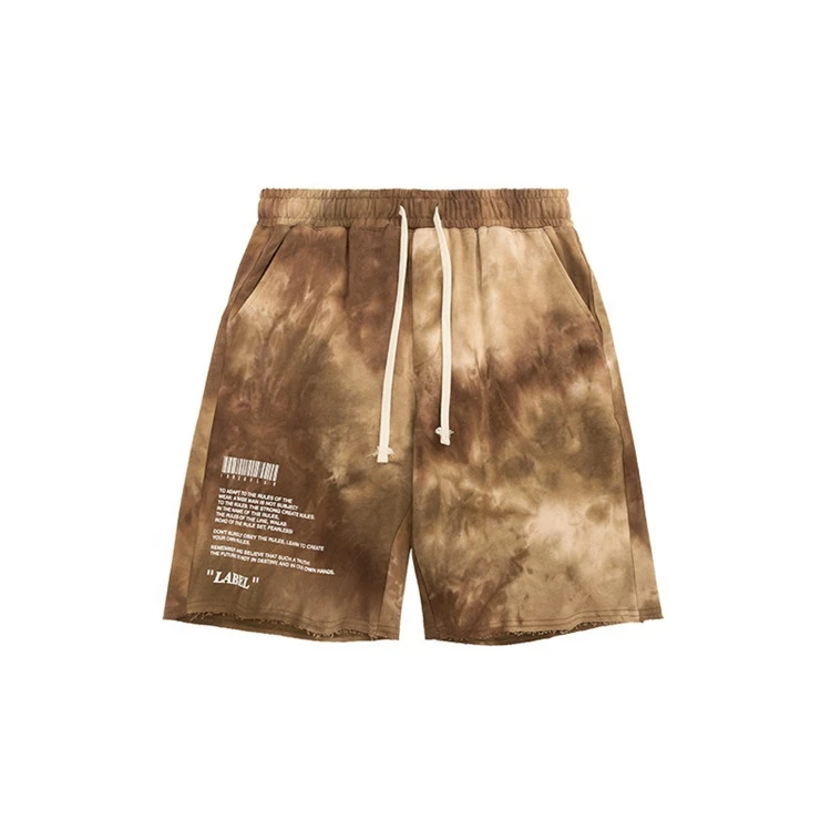 2020 New fashion Wholesale Custom Mens Tie Dye Sweat Shorts