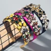 2020 new high-end ladies spring headband baroque style colored glass diamond inlaid pearl flower hair accessories