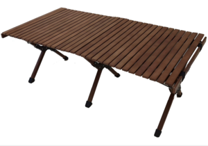 2020 New Style Large Size Wood Portable Leisure Camping Roll Table
