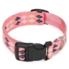2021 hot sale Adjustable Striped Pet Dog Personalized Pet Collares Nylon Dog Collar