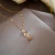 Import 2021 hot sales stainless steel necklace gold jewelry with gold chain rose pendant necklace crystal necklace accessories from China