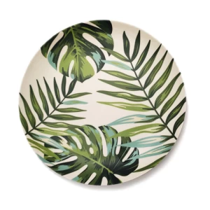 2021 Hot Selling 8 Inch Wholesale Eco-friendly Bamboo Fiber Plastic Dinner Plate