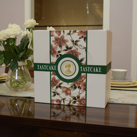 2021 Kraft Paper Custom baking dessert cake box portable pastry packaging paper gift box