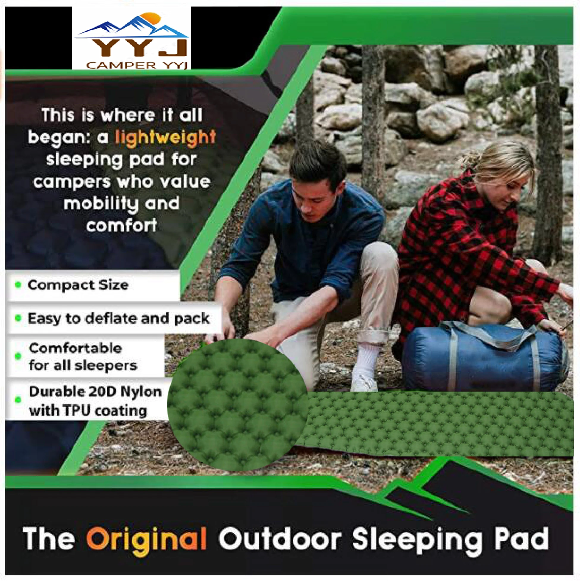 2021 Latest Technology Sleep Bag Pad Inflatable Sleeping Mat Sleeping Pad Mat Camping