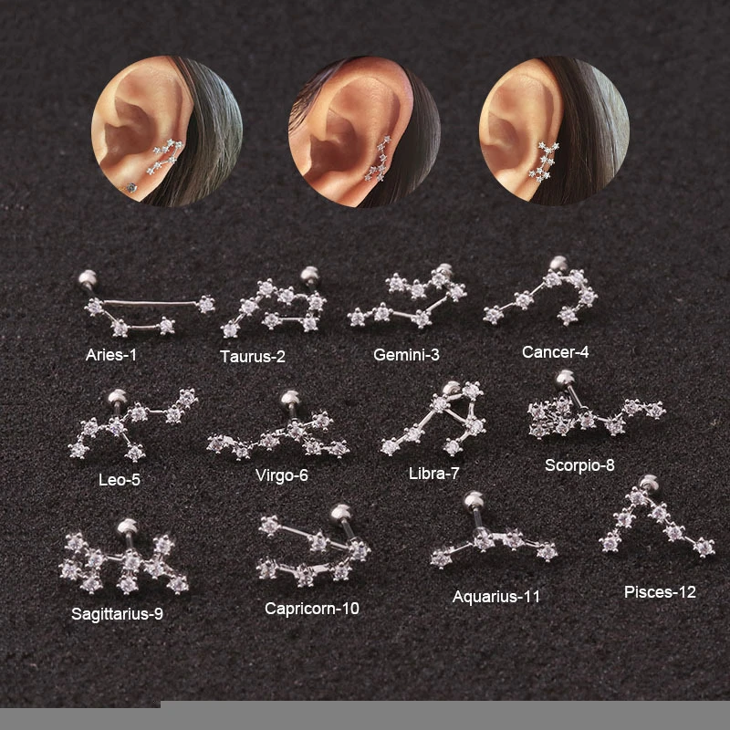 2021 New Arrival Jewelry Stainless Steel Ear Piercing Jewelry Screw Back Stud Earring
