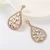 Import 2021 New Fashion Women Costume Jewelry Crystal Rhinestone Teardrop Dangle Earrings Statement Brass Jewelry for Women Girls from China