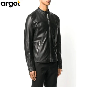 2021 New quality plus size stylish casual leather waterproof zipper leather jacket