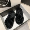 2021s Custom Winter Warm Fuzzy Indoor Outdoor Home Fur Slides Faux Sheepskin Slippers for Women