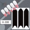 2024 Manicure French Stickers Crescent Smile Waves DIY Stickers Spray Gun Spray Template Nail Glue Anti-spill Stickers