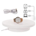 20cm 8 Inches USB/Battery Electric Turntable for 360 Degree Product Images or Jewelry Collectible Display High End Turntable