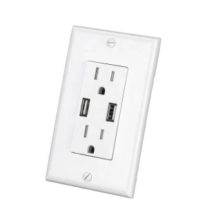 2.4A 2-Port Rapid Charging USB Wall Outlet Conventional Electric Wall Socket  FOR North America