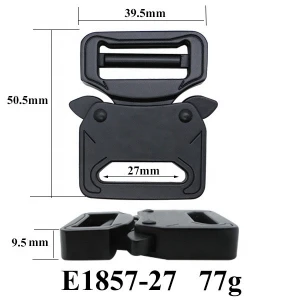 27mm strong durable high force capacity dog collar tactic metal buckle black thick design zinc alloy casting accessories