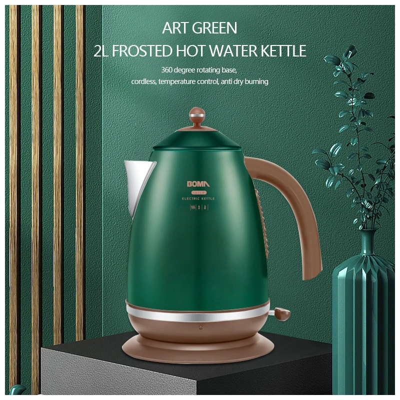 2L Green matte electric water kettle teapot electric kettle Temperature Controller New Model Electric Kettle