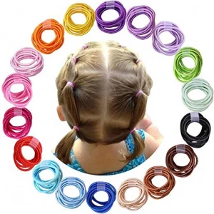 2mm Mix Colors Baby Elastic Hair Ties Hair Bands Holders Headband Hair Accessories for Baby Girls Infants Toddlers