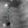 250mm wide PVC Panel UK bathroom wall cladding tile effect Grey Platinum graphite
