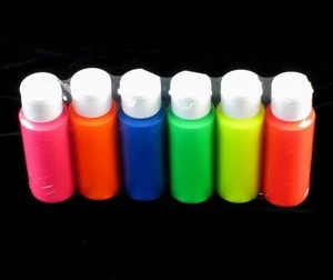 2oz Semi Washable Neon UV Body Paint Set - Washes easily off face, body, hair