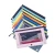 Import 3 Ring Zipper Pulls Double Pockets Pencil Case with Clear and Mesh Window Binder Pencil Pouches from China