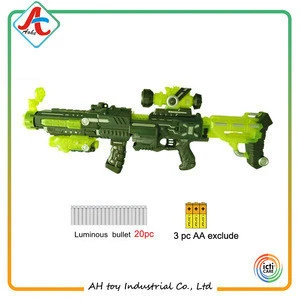 30 inch suction/ luminous electric soft bullet gun toy with light & sound
