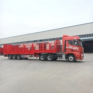 30-100 Tons Cattle Trailer Livestock Trailer Axles Cargo Animal Transport Stake Fence Semi Trailer Truck