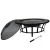 Import 34inch round slate top BBQ table fire pit from China