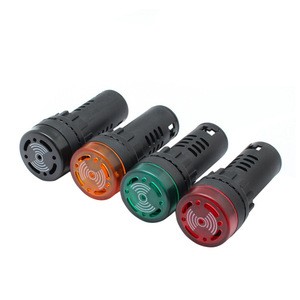 36V 24V 12V 22mm LED indicator alarm Flash buzzer with lights