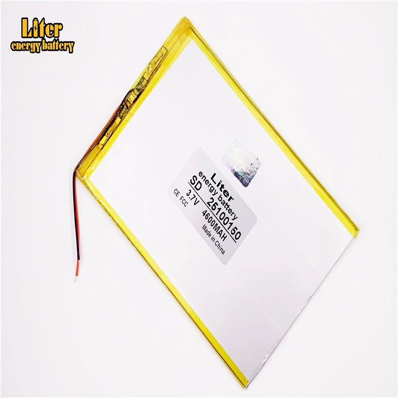 3.7V 4600mAh 25100150 li polymer battery with pcb in stock