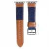 38mm 42mm Sports Canvas Fabric Woven Replacement Watch Strap Jean Denim Fabric Watch Band