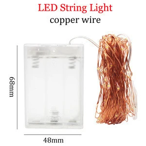 3AA Battery Powered   silver wire led  String Lights Outdoor Fairy Light for Xmas Garland Party Wedding