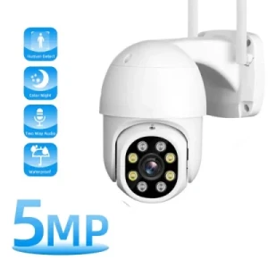 3MP/5MP WiFi IP Cam Sound and Light Alarm Security CCTV Camera Starlight Color Night Vision