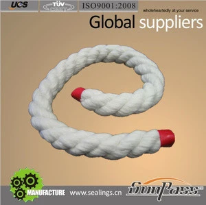 4000T-INC Ceramic Thermal Insulator Ceramic Fiber Rope With Stainless Steel Reinforced Twisted Rope
