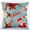 45*45 Linen Cotton Home Decor Low MOQ Customized Design Cheap Square Christmas Pillow Case For Wholesale